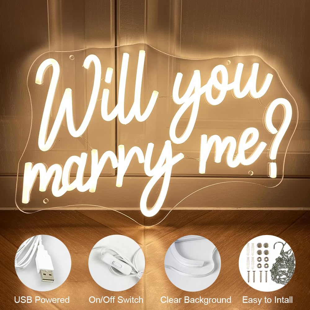 Amazon.co.jp: Will You Marry Me ネオンサイン Marry Me プロポーザル